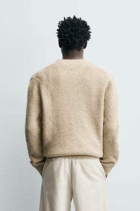 Waffelstrickpullover