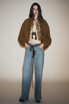 Bomberjacke aus 100 % Leder