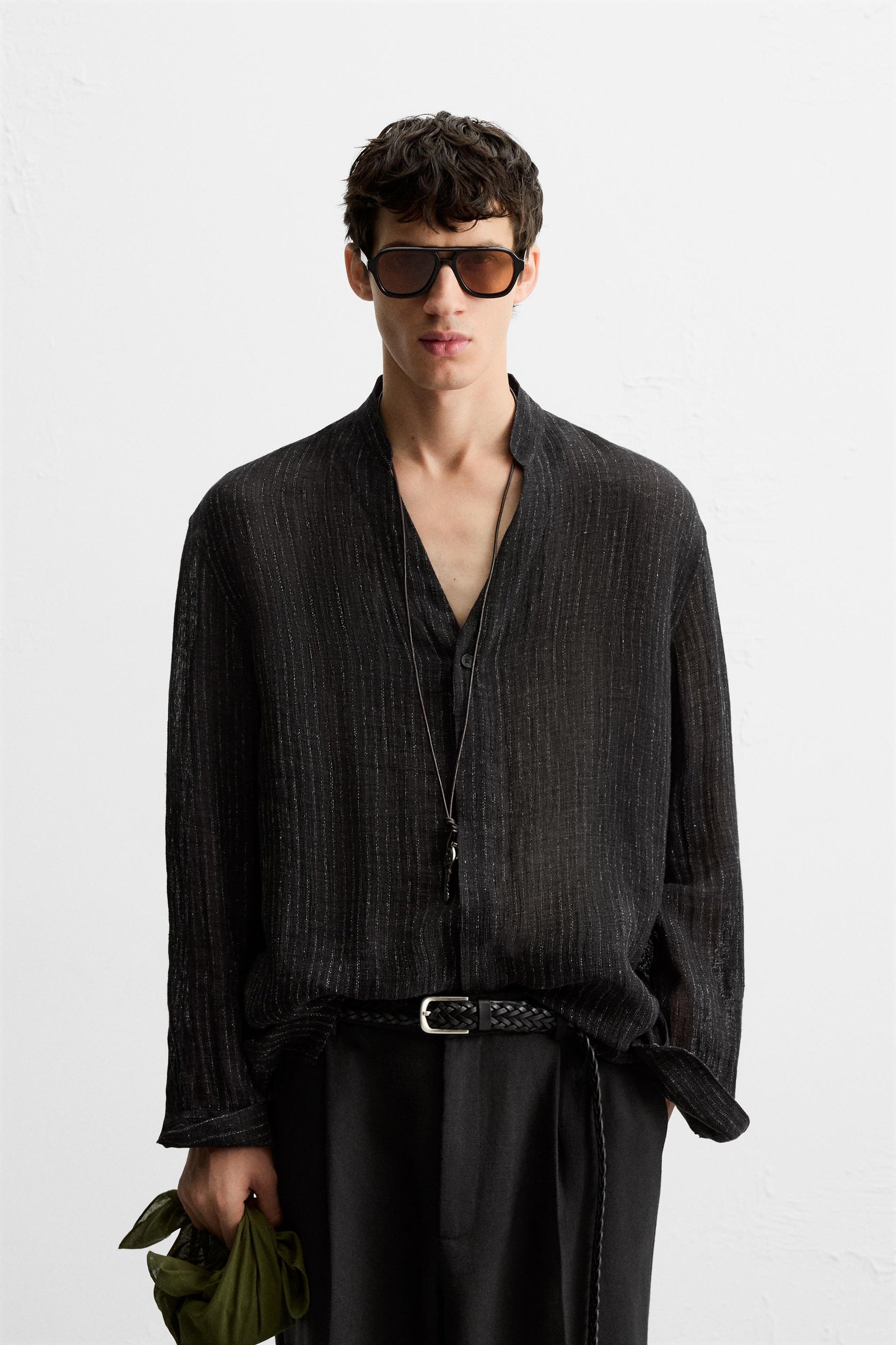 SEMI-SHEER TEXTURED SHIRT - Image 2
