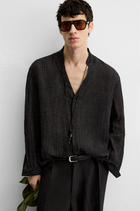 SEMI-SHEER TEXTURED SHIRT - Image 5