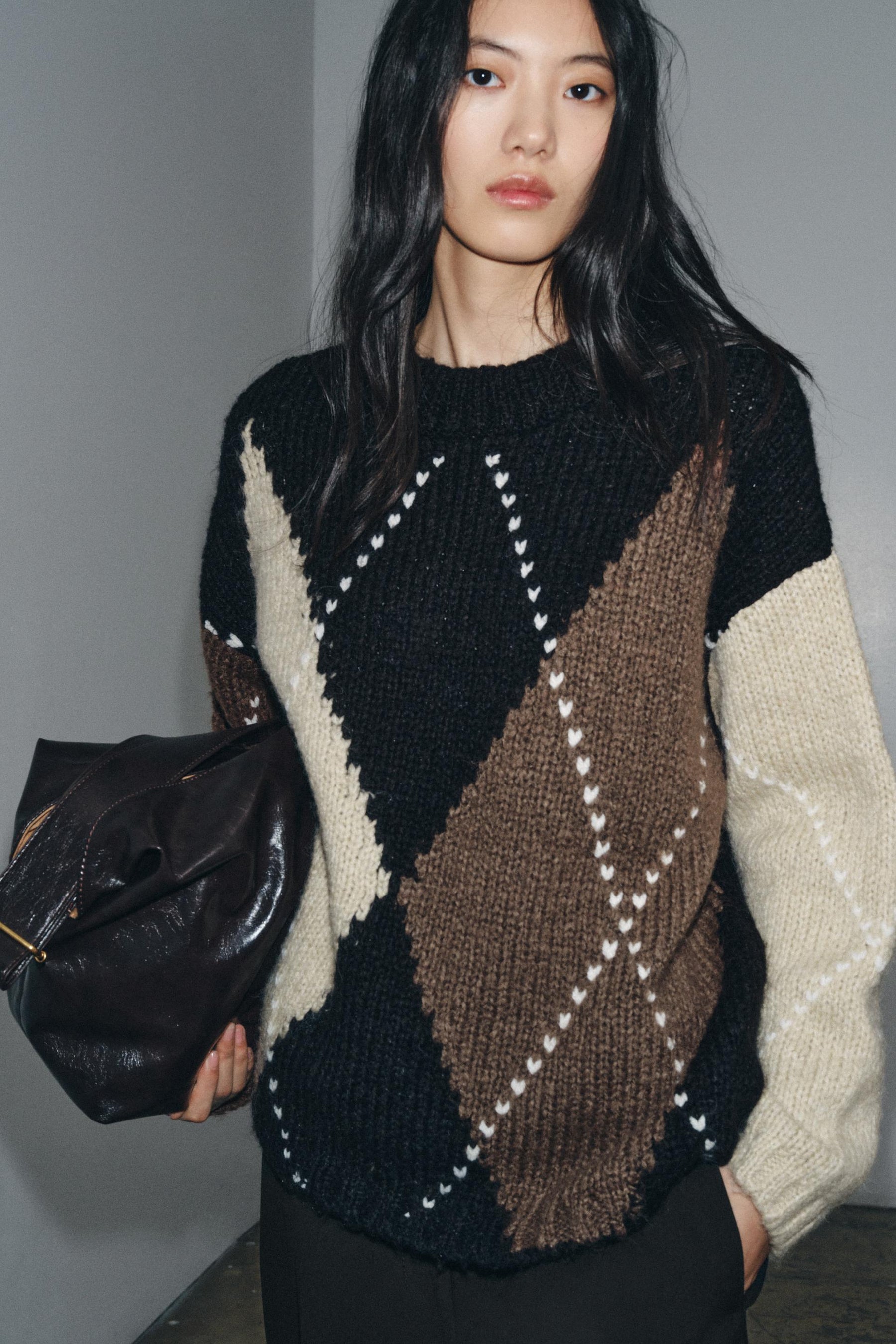 Diamantstrickpullover