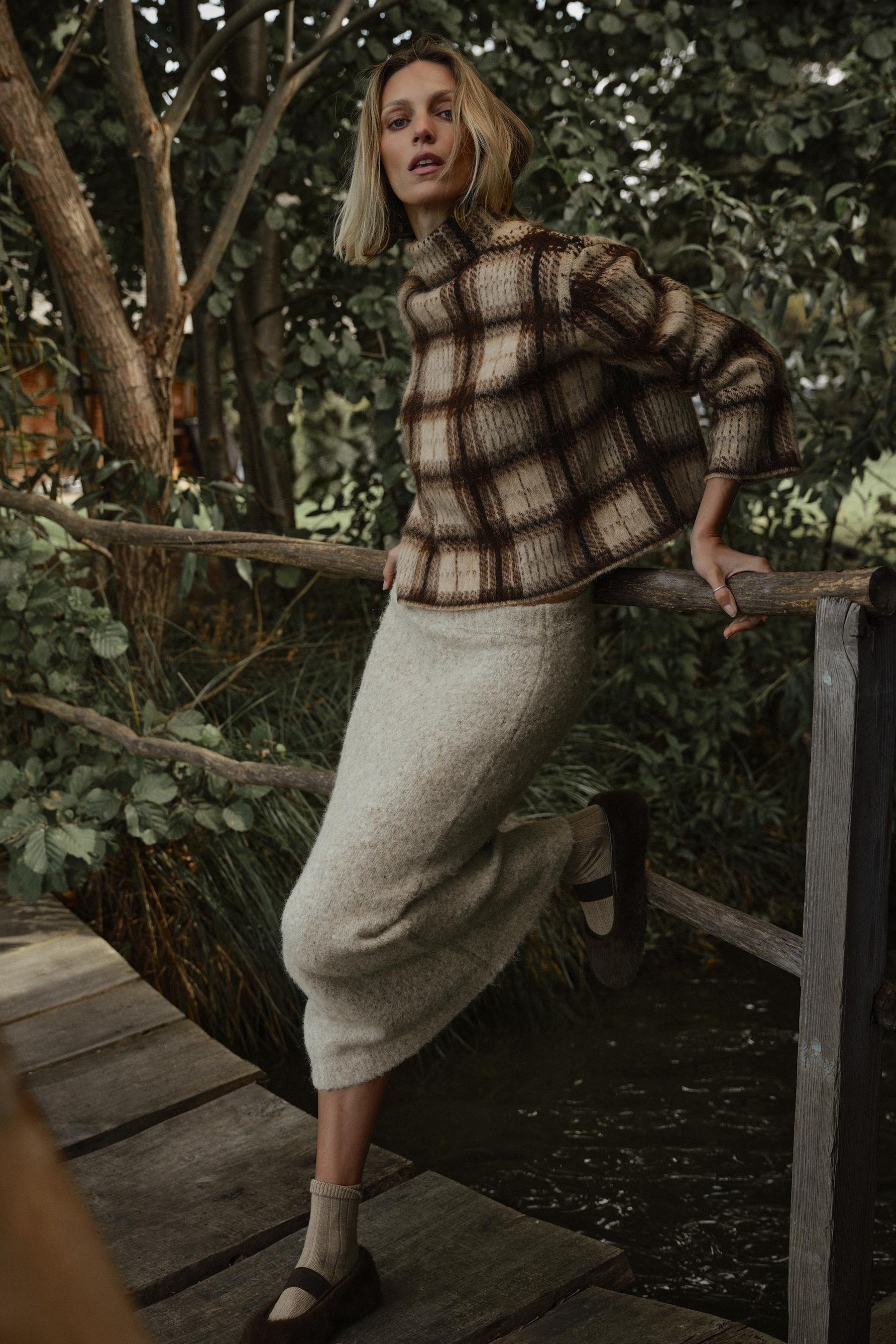 Strickpullover mit gebürsteter Optik