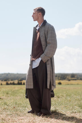 Check Trench Coat - Image 3