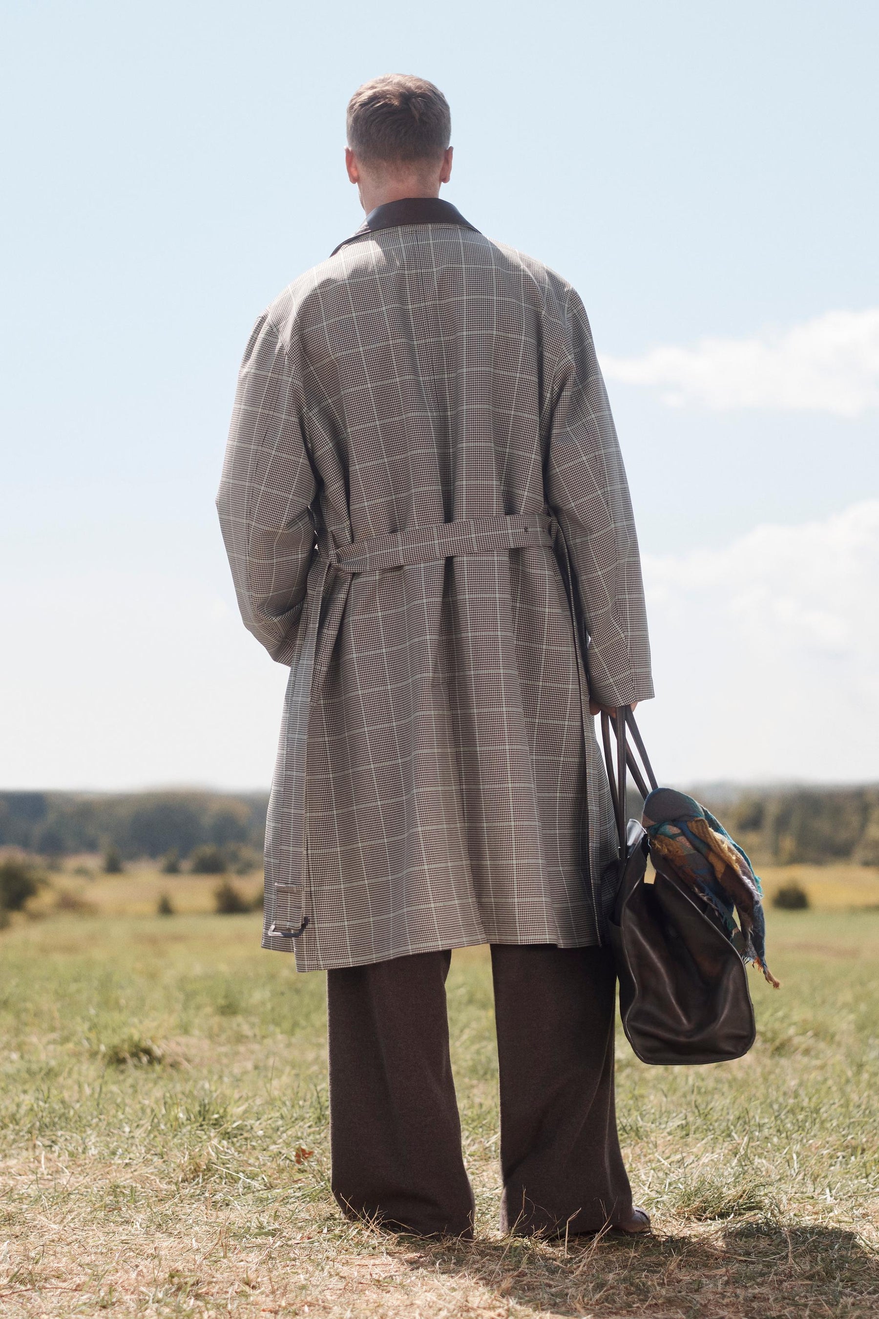 Check Trench Coat - Image 4