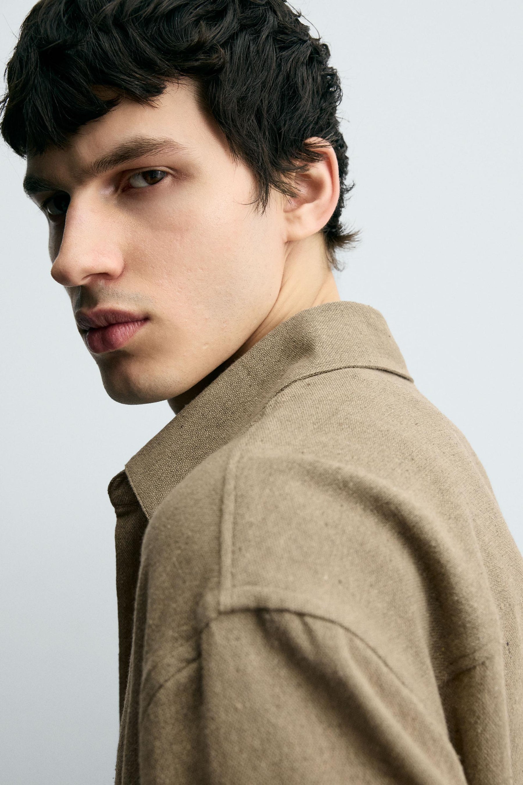 COTTON BLEND TEXTURED SHIRT - Image 6