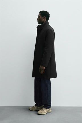 Mantel mit abnehmbarem Kragen