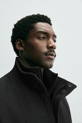 Mantel mit abnehmbarem Kragen