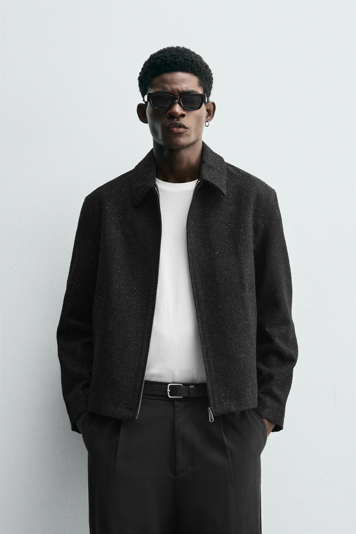 Glänzende, strukturierte Jacke 