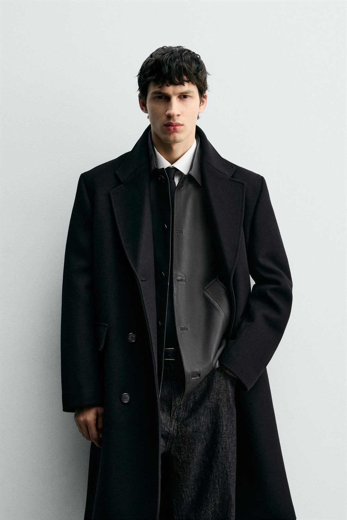 WOOL BLEND DOUBLE-BREASTED COAT - Image 2