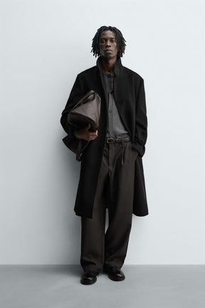 WOOL TEXTURED COAT - Image 1