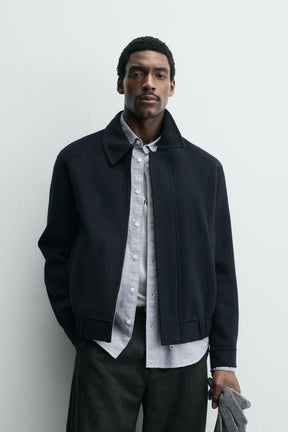 CROPPED FIT WOOL BLEND OVERSHIRT - Image 2