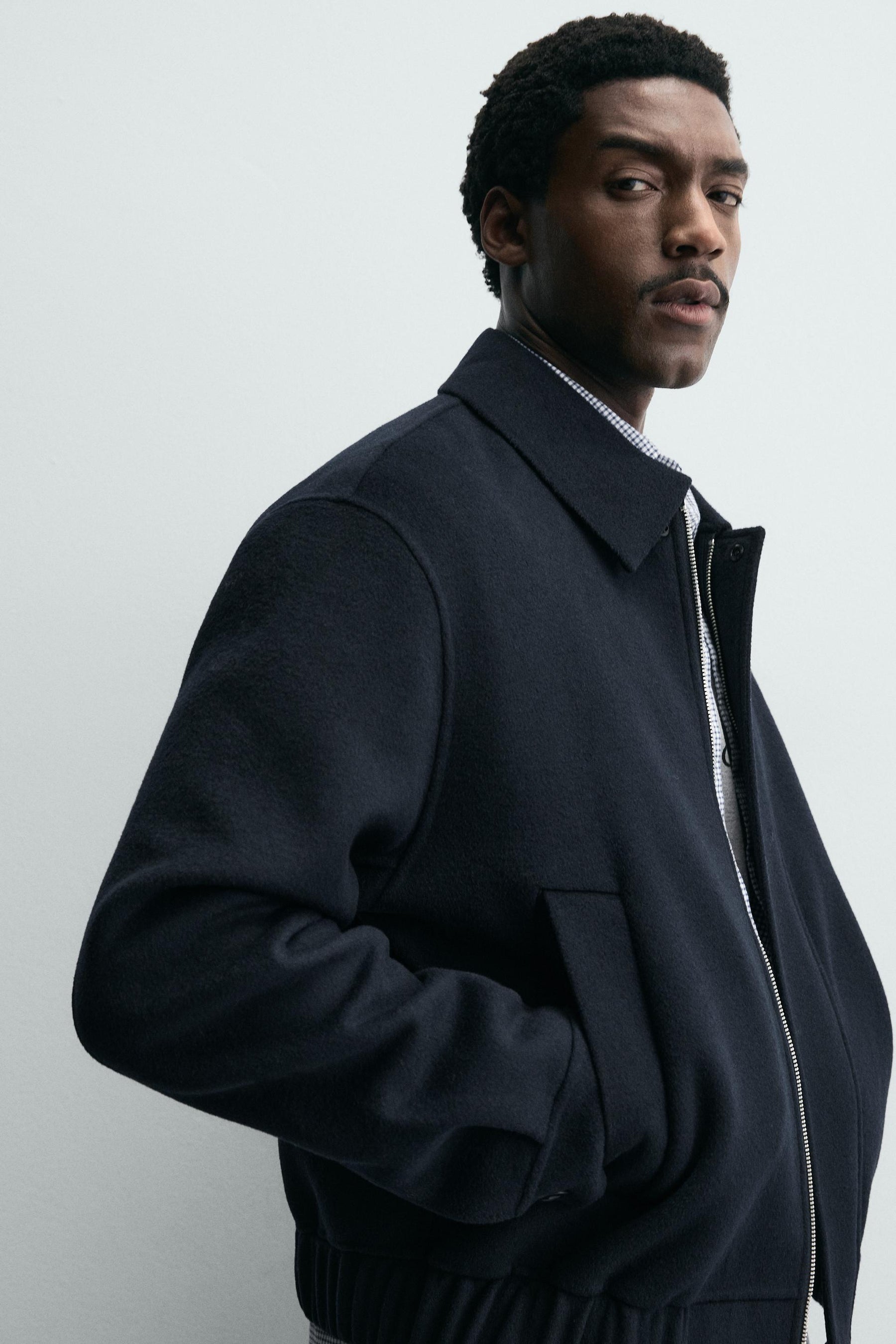 CROPPED FIT WOOL BLEND OVERSHIRT - Image 6