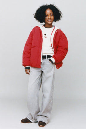 HOODED PUFFER JACKET WITH FLEECE LINING - Image 5
