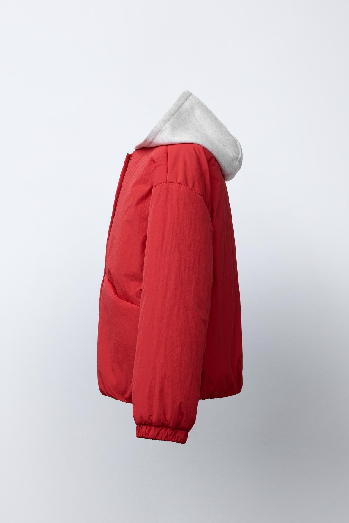 HOODED PUFFER JACKET WITH FLEECE LINING - Image 1