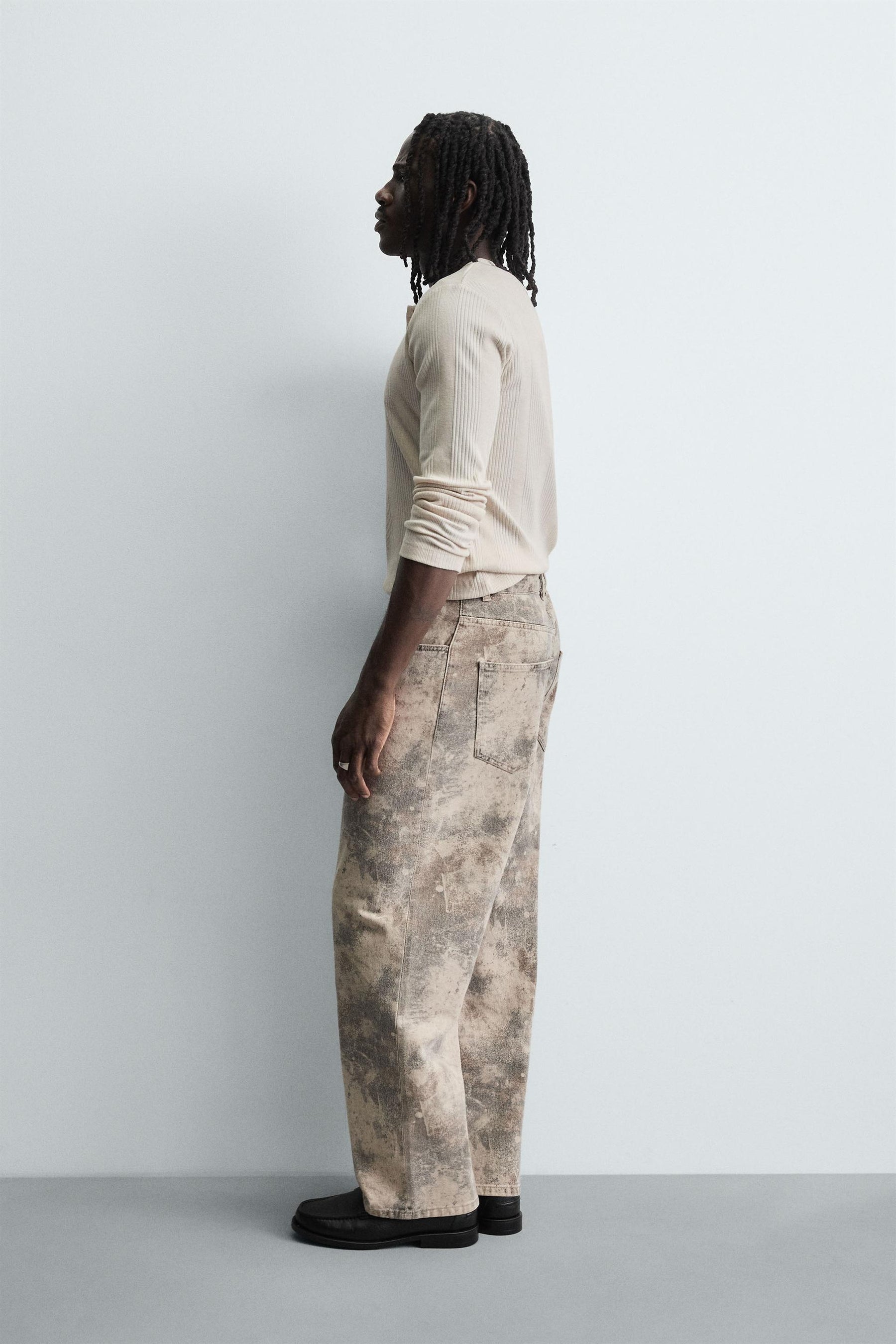 ABSTRACT PRINT BAGGY FIT TROUSERS - Image 4