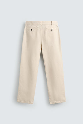 PLEATED HERRINGBONE TROUSERS - Image 8