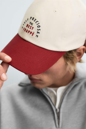 CONTRAST EMBROIDERY CAP - Image 3