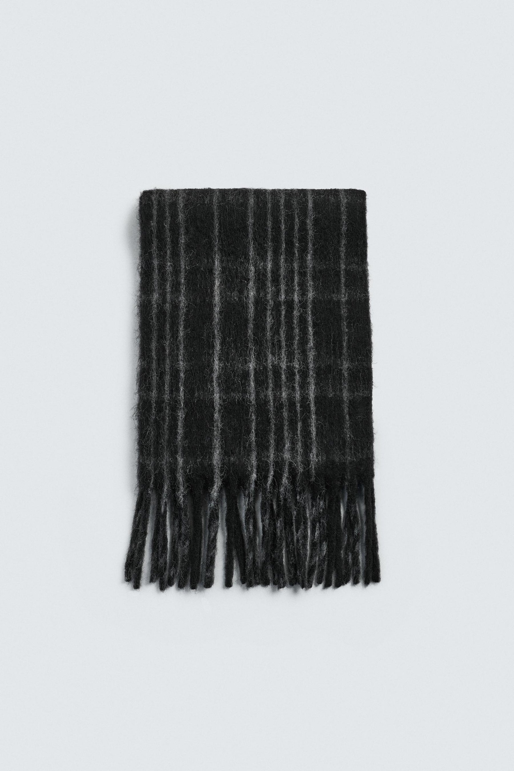 CHECK SCARF WITH FRINGING - Image 3