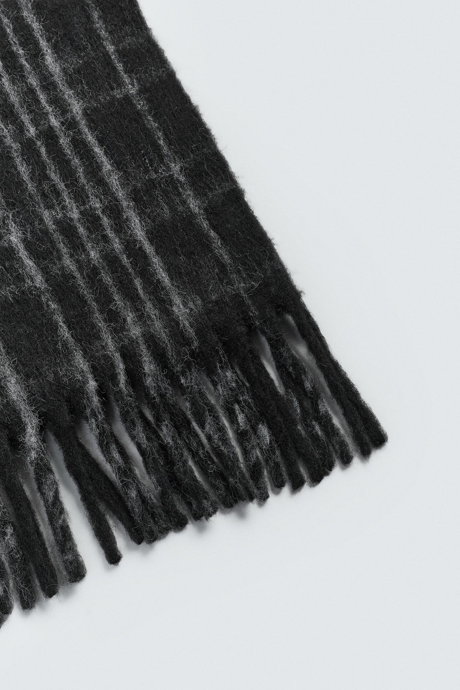 CHECK SCARF WITH FRINGING - Image 5