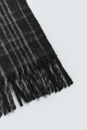 CHECK SCARF WITH FRINGING - Image 5