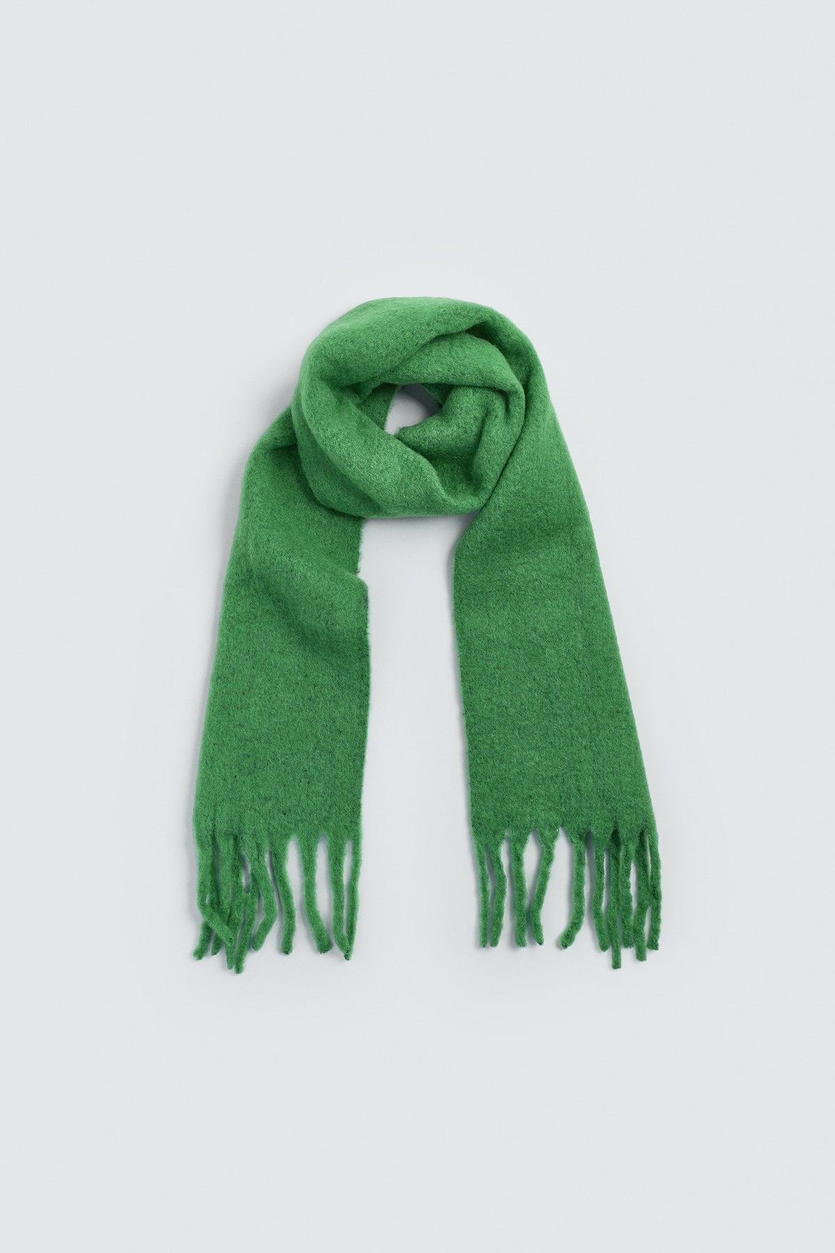 BRUSHED TEXTURED FRINGED SCARF - Image 2