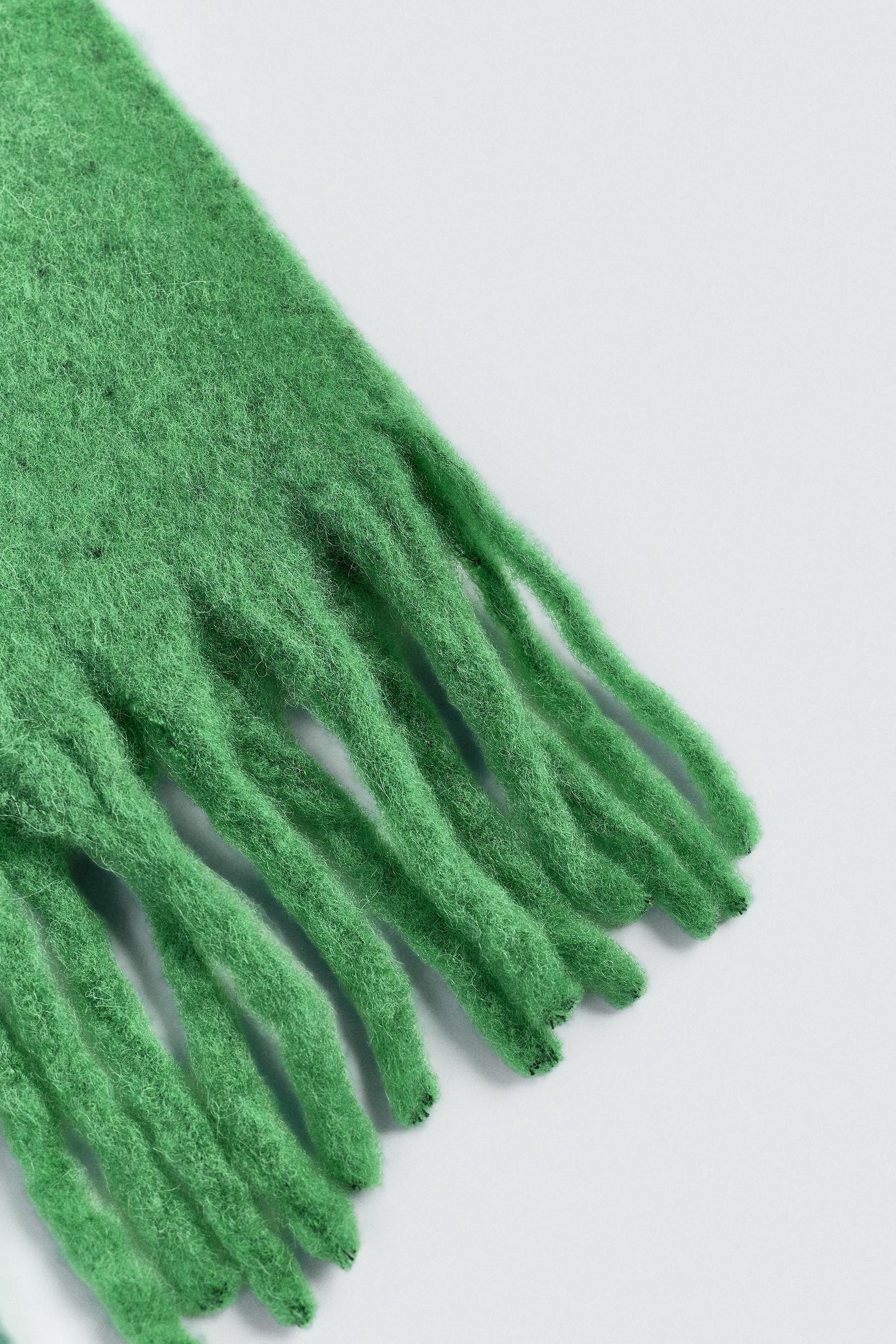 BRUSHED TEXTURED FRINGED SCARF - Image 3