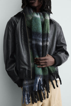 BRUSHED CHECK SCARF - Image 2