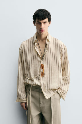 STRIPED SHIRT WITH BOW - Image 2