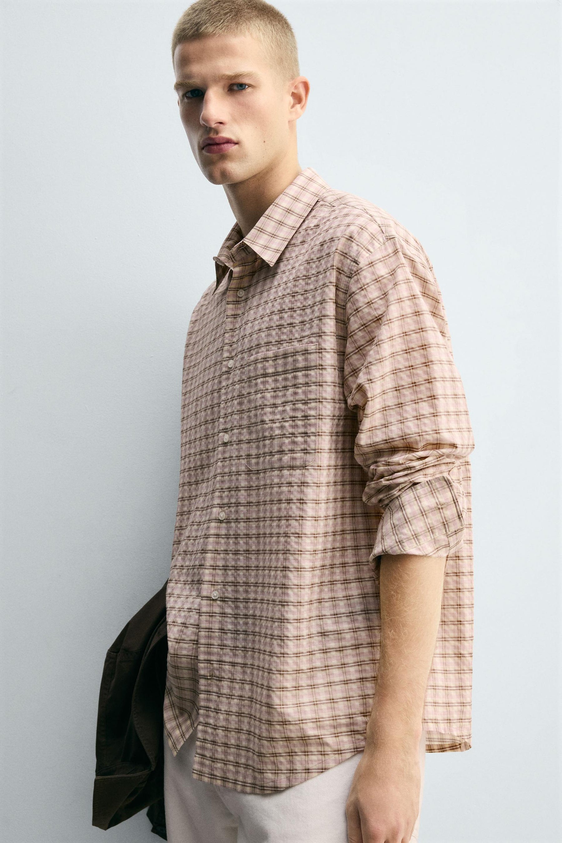TEXTURED CHECK SHIRT - Image 5