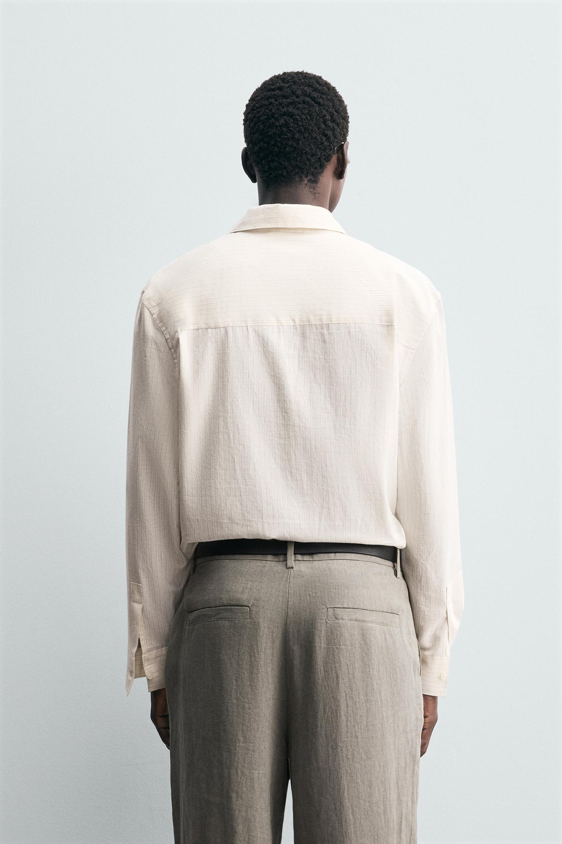 STRIPED COTTON-VISCOSE SHIRT - Image 3