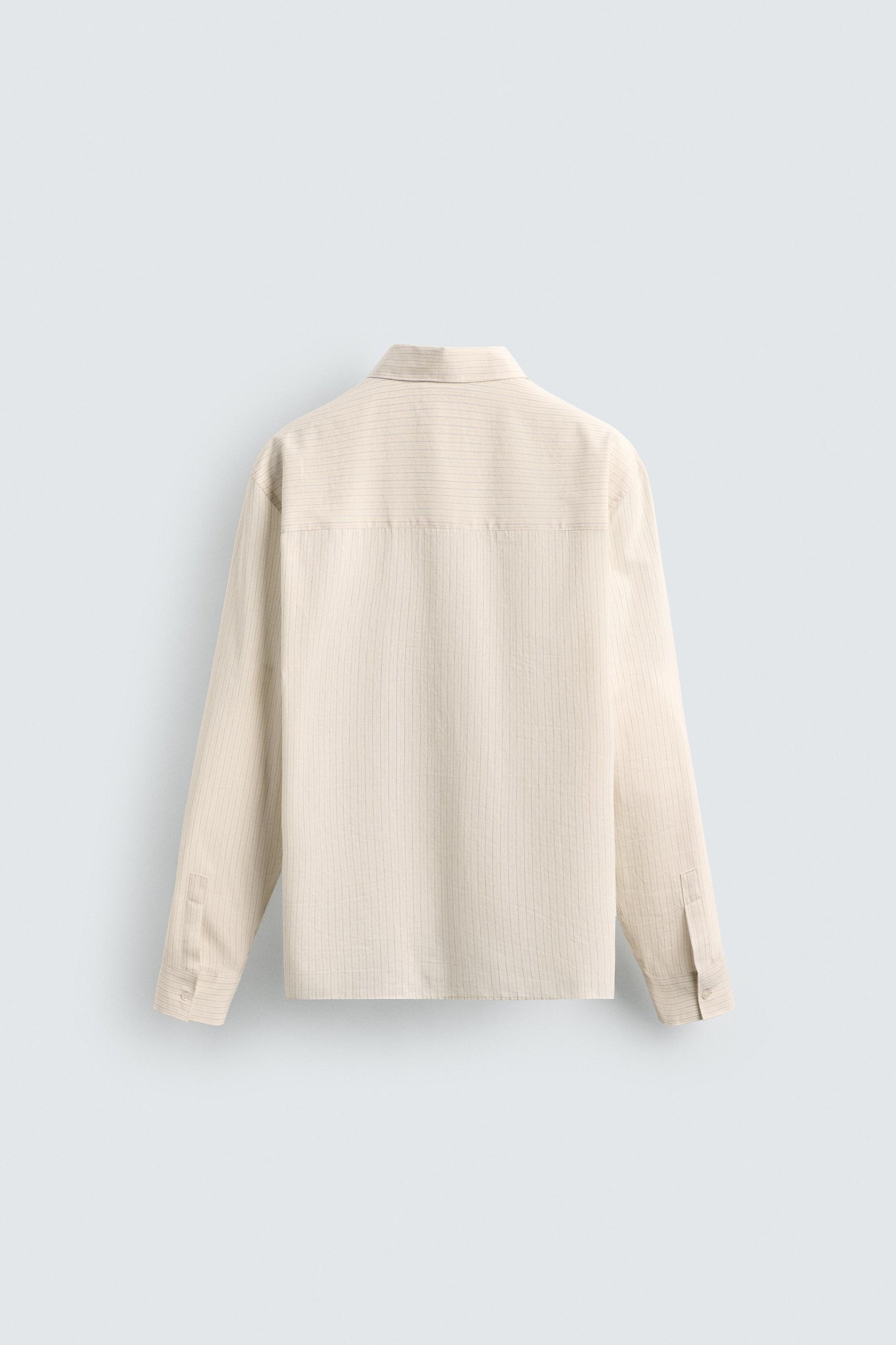 STRIPED COTTON-VISCOSE SHIRT - Image 8