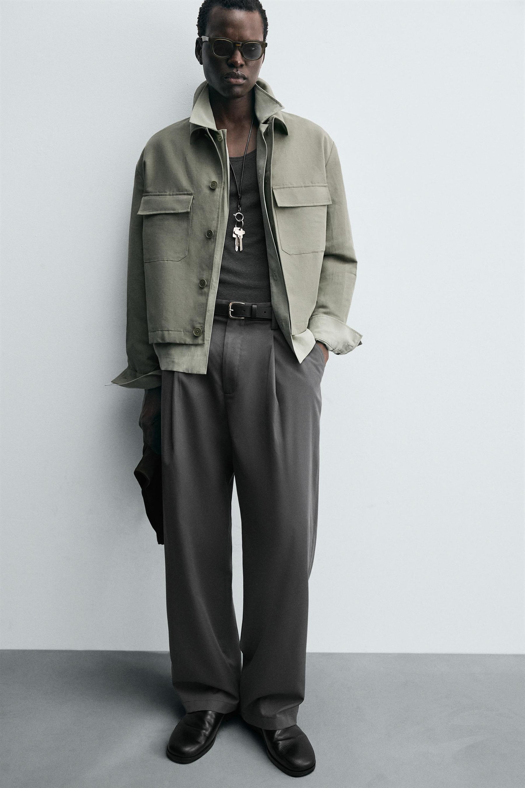 BOXY FIT OVERSHIRT WITH POCKETS - Image 5