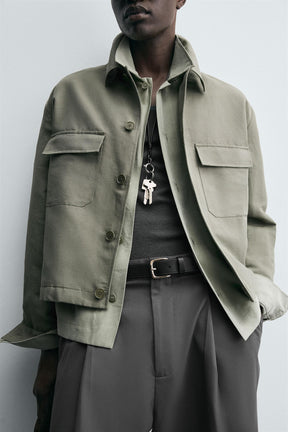 BOXY FIT OVERSHIRT WITH POCKETS - Image 6