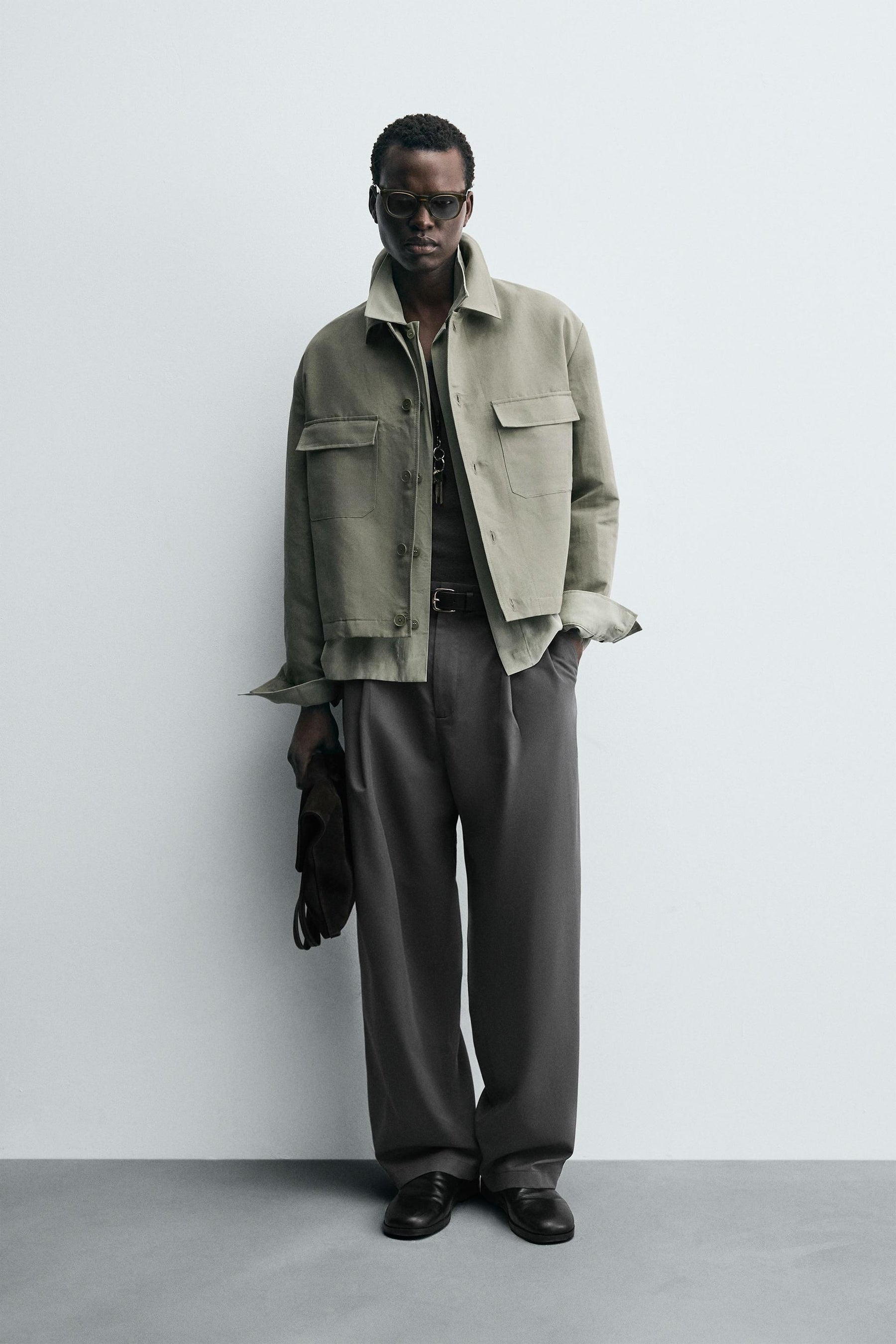 BOXY FIT OVERSHIRT WITH POCKETS - Image 1