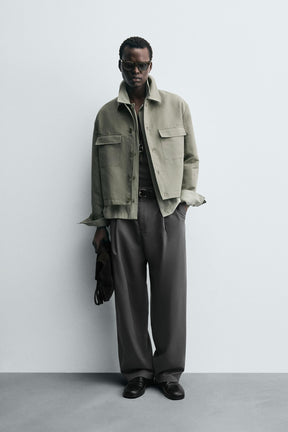 BOXY FIT OVERSHIRT WITH POCKETS - Image 1