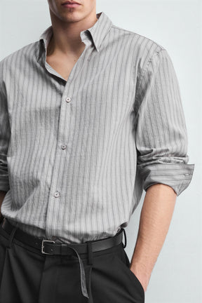 STRIPED TEXTURED SHIRT - Image 6