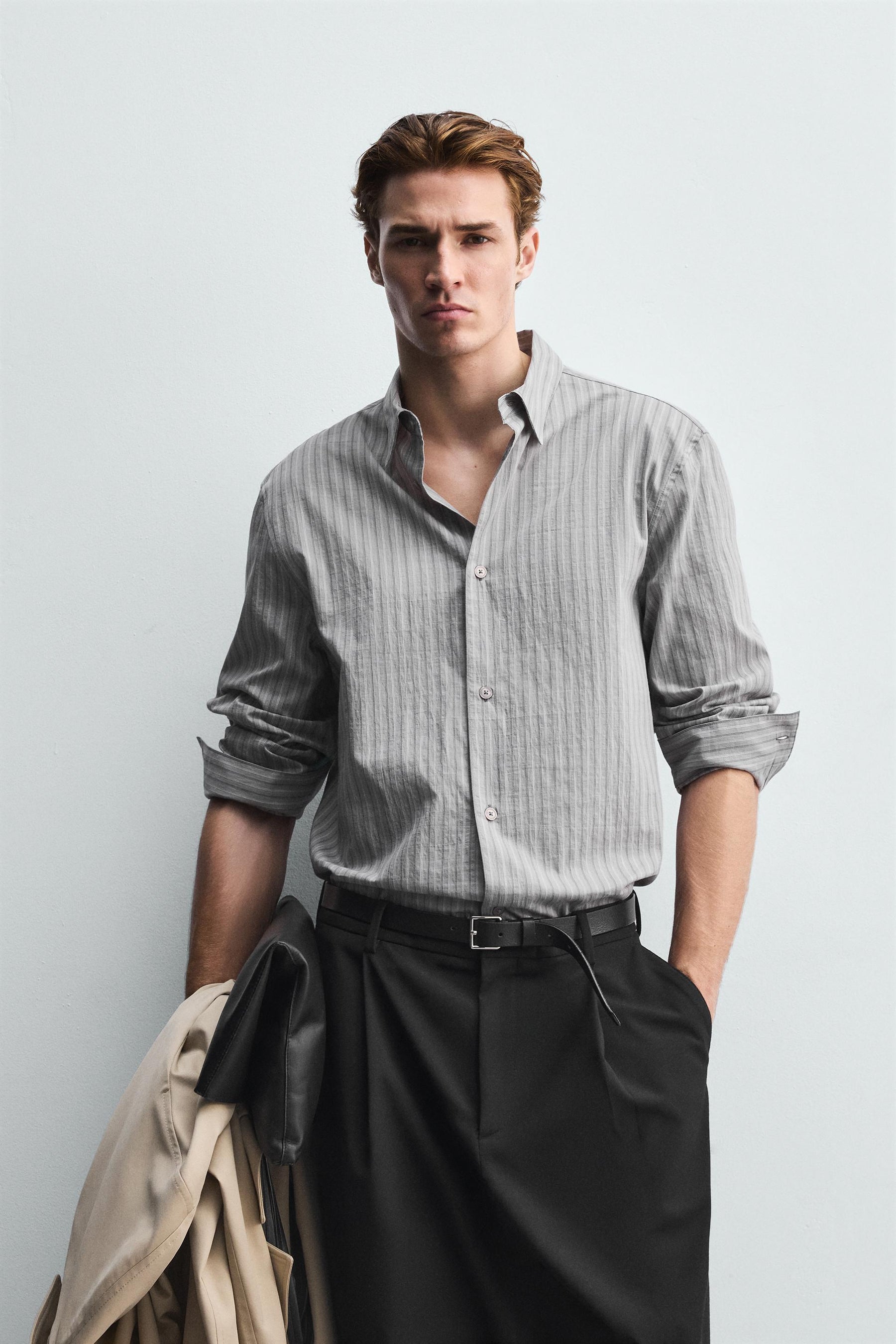 STRIPED TEXTURED SHIRT - Image 2