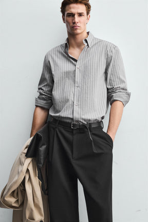 STRIPED TEXTURED SHIRT - Image 5