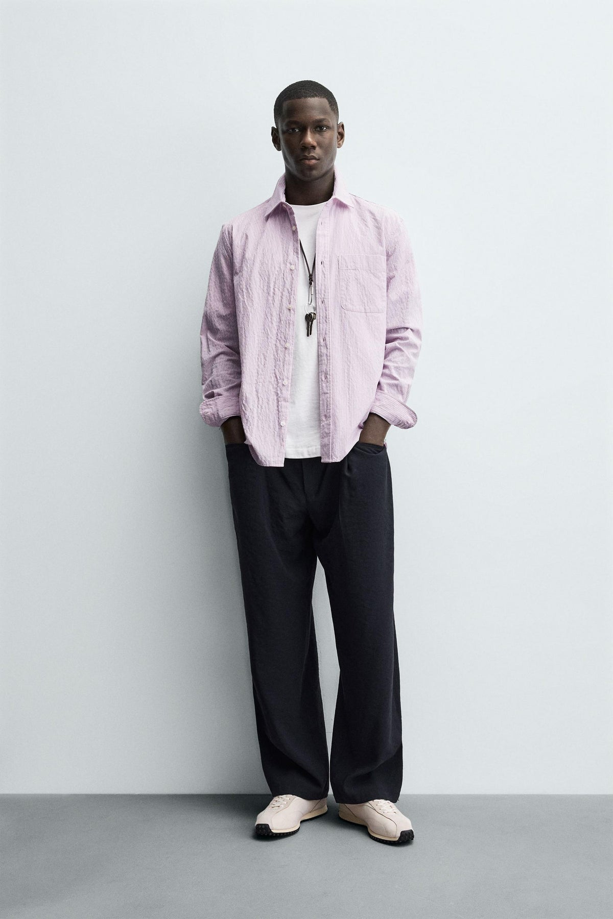 WASHED STRIPED SHIRT - Image 1