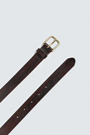 CRINKLED EFFECT LEATHER BELT - Image 2
