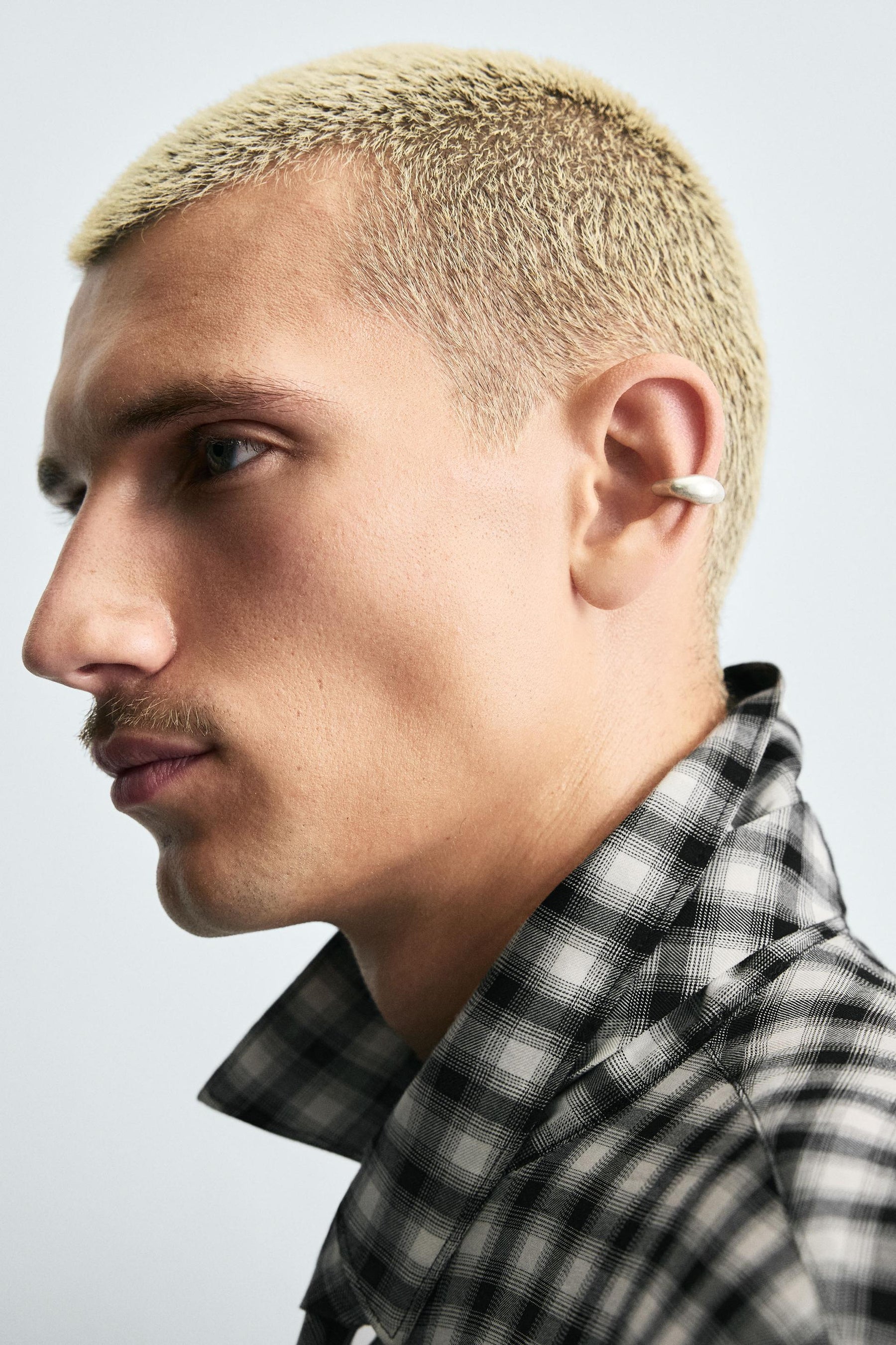 CHECK SHIRT WITH CONTRAST TIE - Image 5