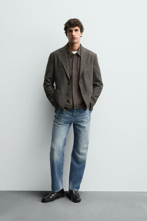 WOOL TEXTURED BLAZER - Image 1