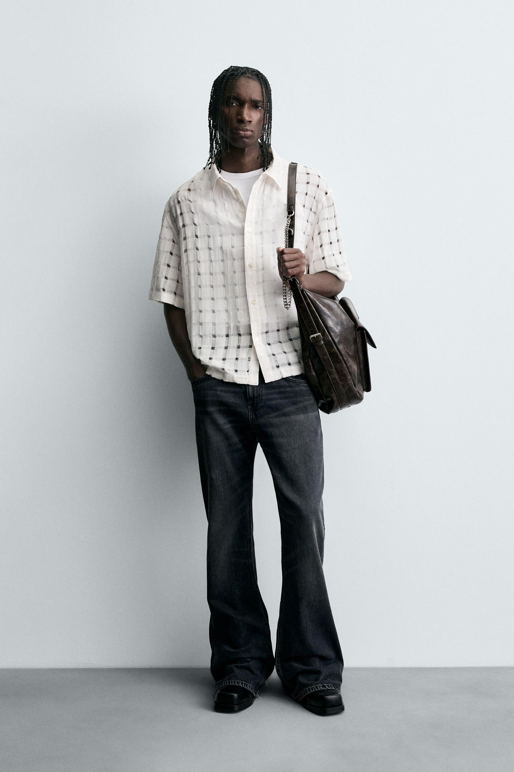 JACQUARD NEEDLE-PUNCH SHIRT - Image 1