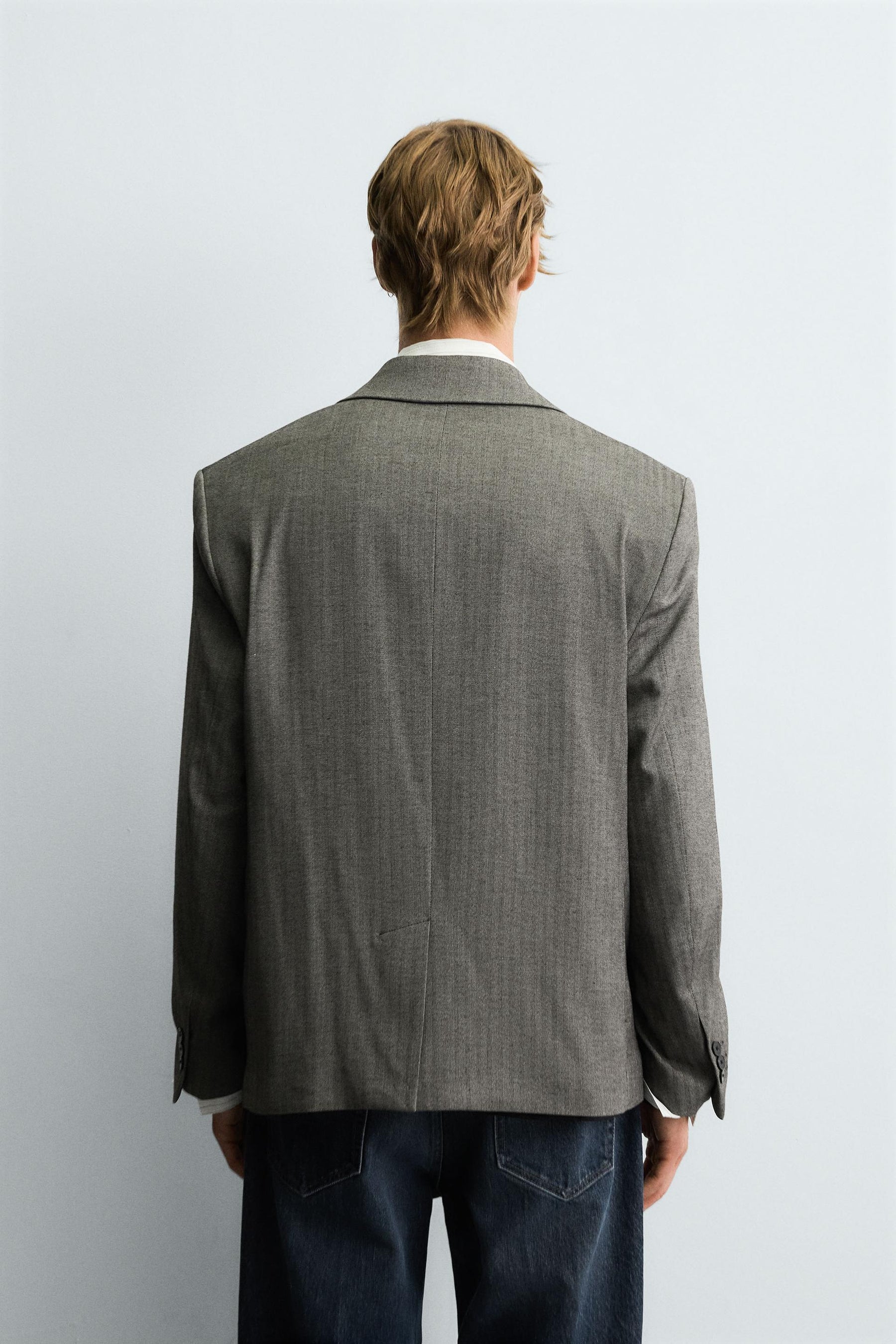 HERRINGBONE SUIT BLAZER - Image 3
