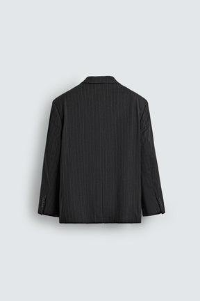 STRIPED SUIT DOUBLE-BREASTED BLAZER - Image 8