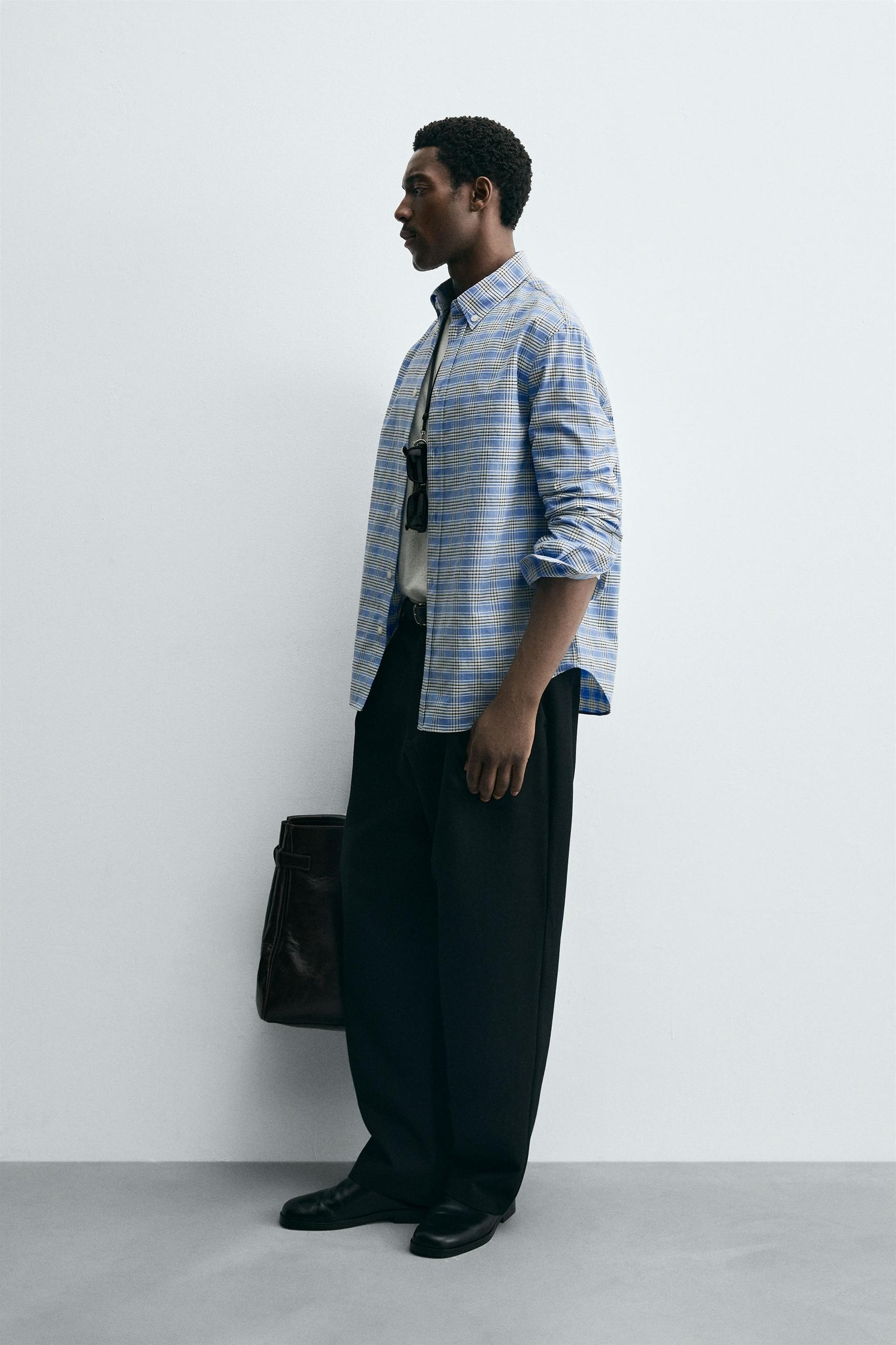 CHECK BUTTON-DOWN COLLAR SHIRT - Image 4