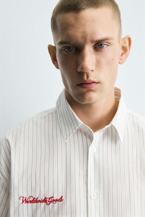 EMBROIDERED STRIPED SHIRT - Image 6