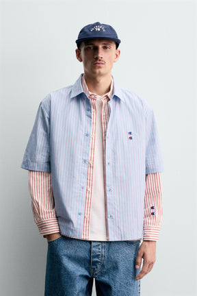 STRIPED SHIRT WITH PATCHES CHAMPION ® X - Image 2