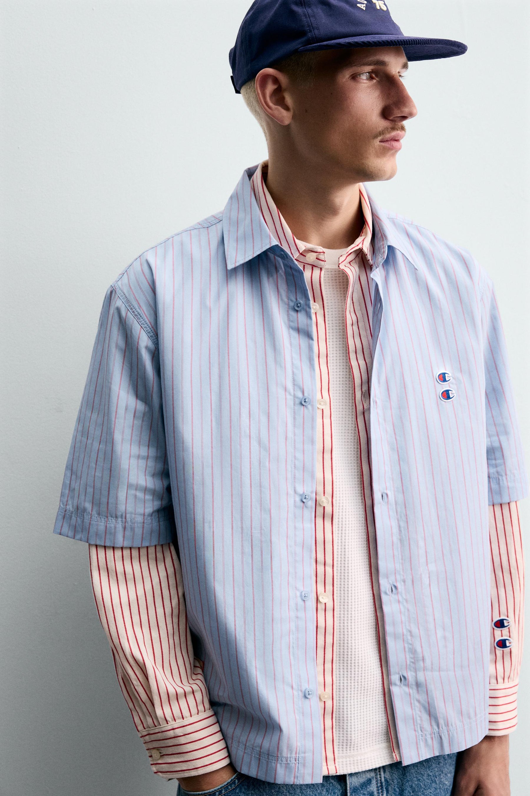 STRIPED SHIRT WITH PATCHES CHAMPION ® X - Image 5