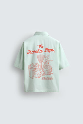 STRIPED SHIRT WITH CONTRAST SLOGAN - Image 10